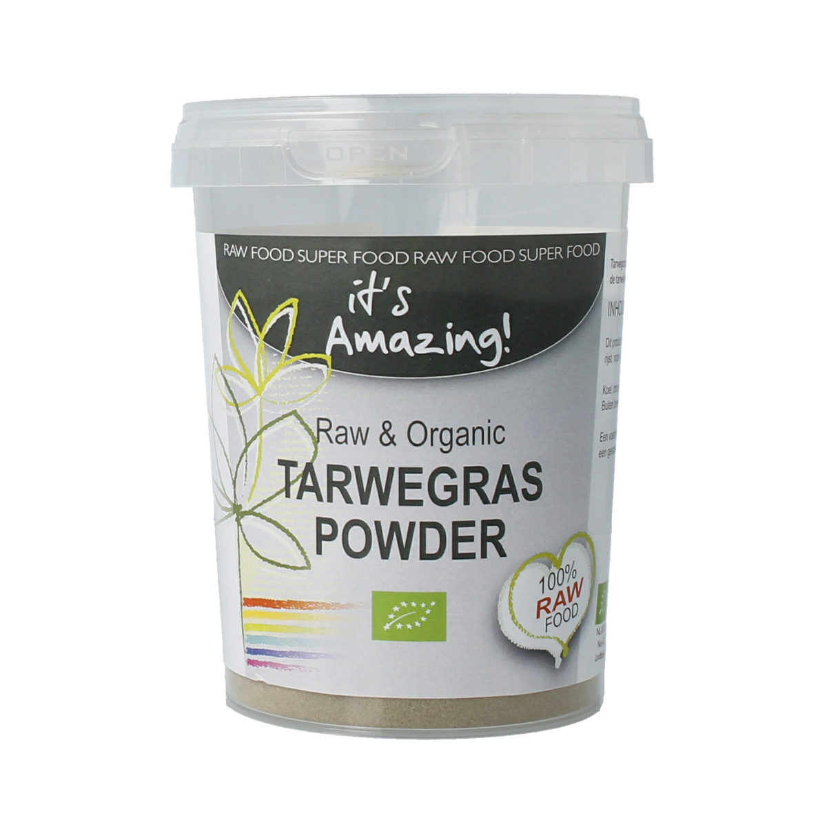 It's Amazing Raw & organic tarwegras poeder bio 125.00 Gram