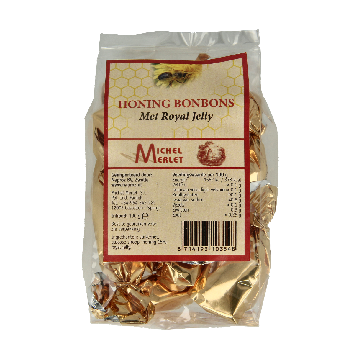 Michel Merlet Honing bonbons royal jelly 100.00 Gram