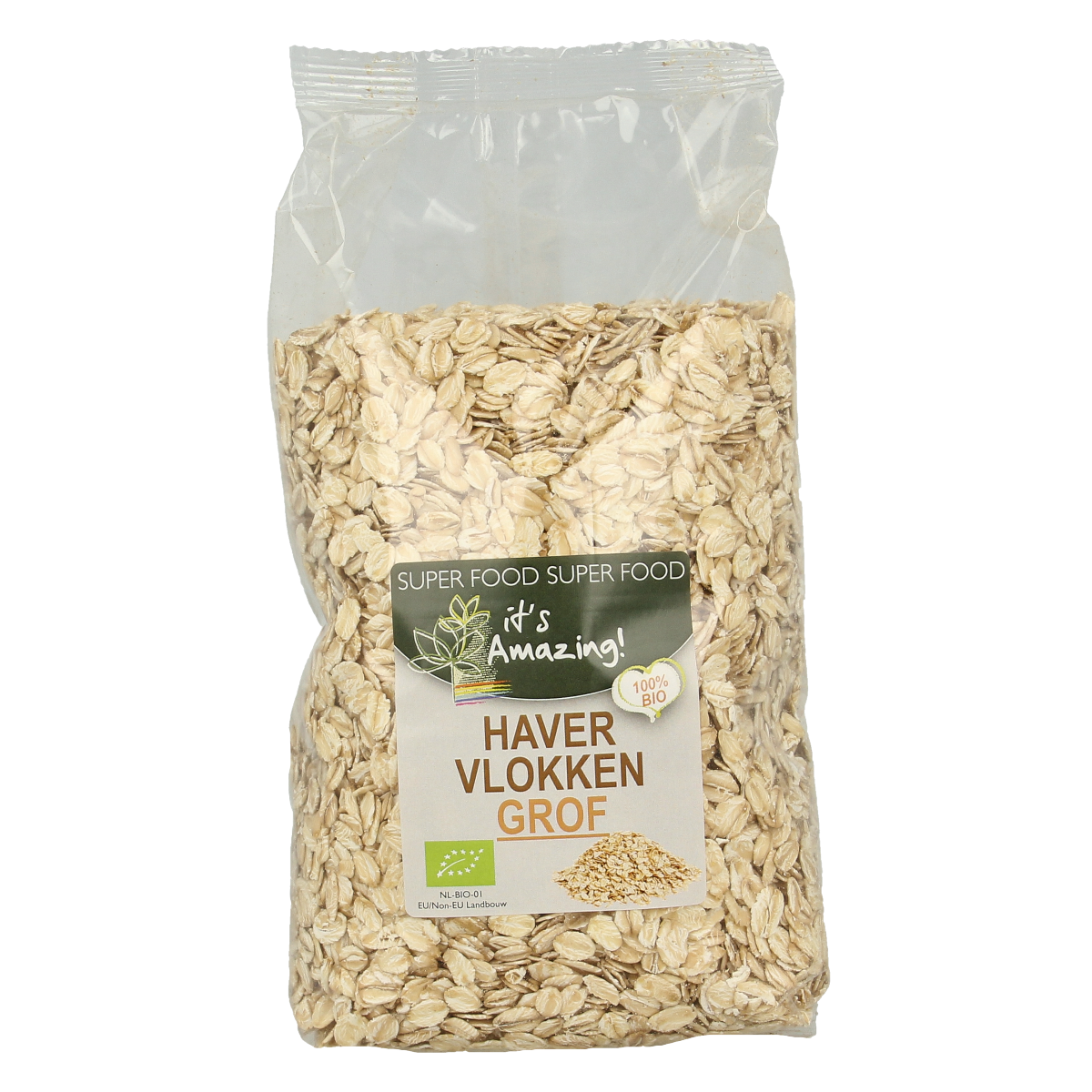 It's Amazing Havervlokken grof bio 500.00 Gram