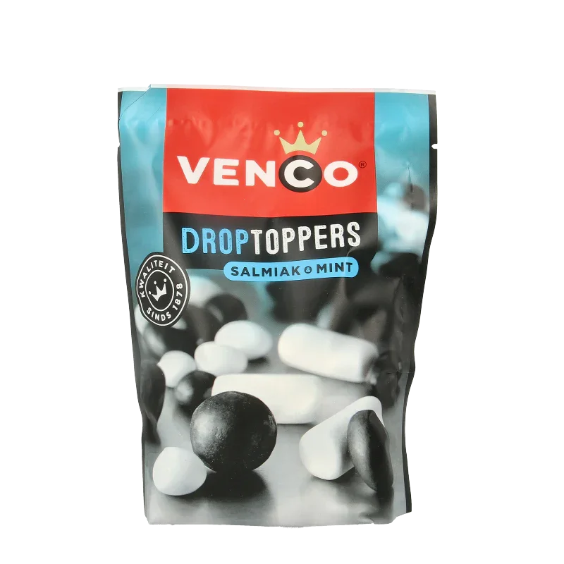 Venco Droptoppers salmiak mint 215 Gram