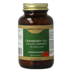Natupharma Cranberry 15:1 met vitamine C & bioflavonoiden 60 Tabletten