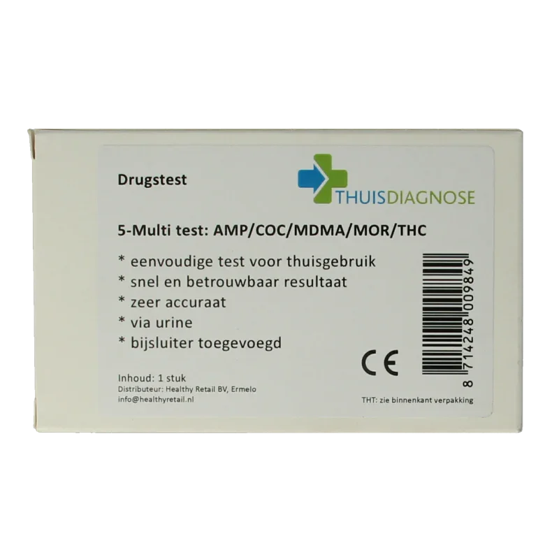 Thuis-diagnose Drugtest urine 5 soorten drugs 1 Stuks