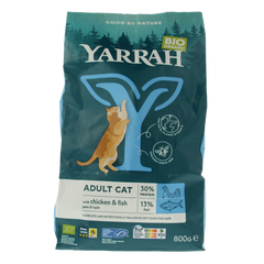 Yarrah Adult kattenvoer met vis en kip bio 800.00 Gram