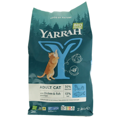 Yarrah Adult kattenvoer met vis bio 2400 Gram