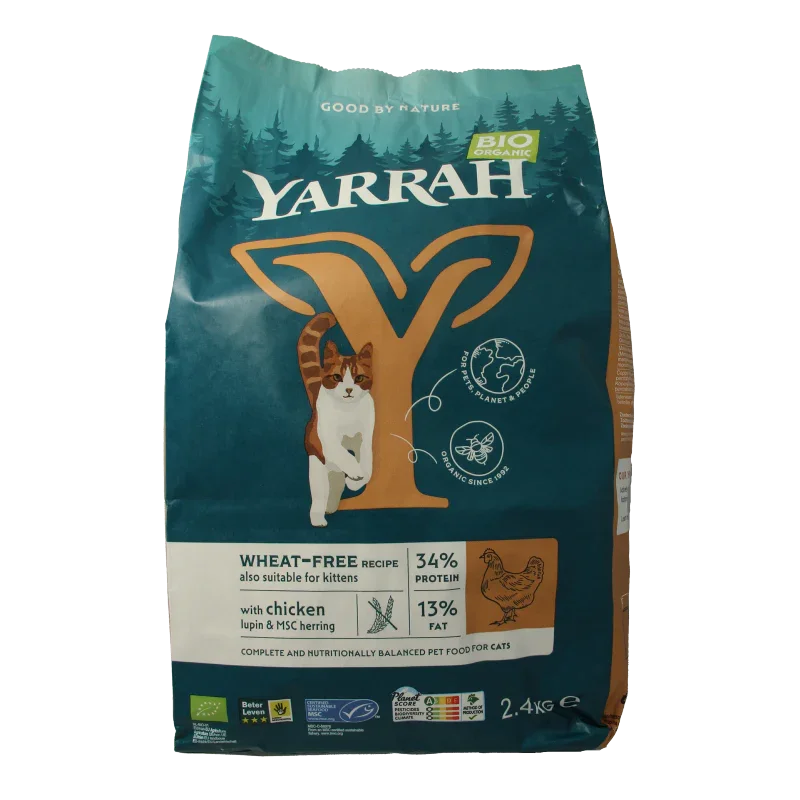 Yarrah Kattenvoer wheat-free bio 2400 Gram
