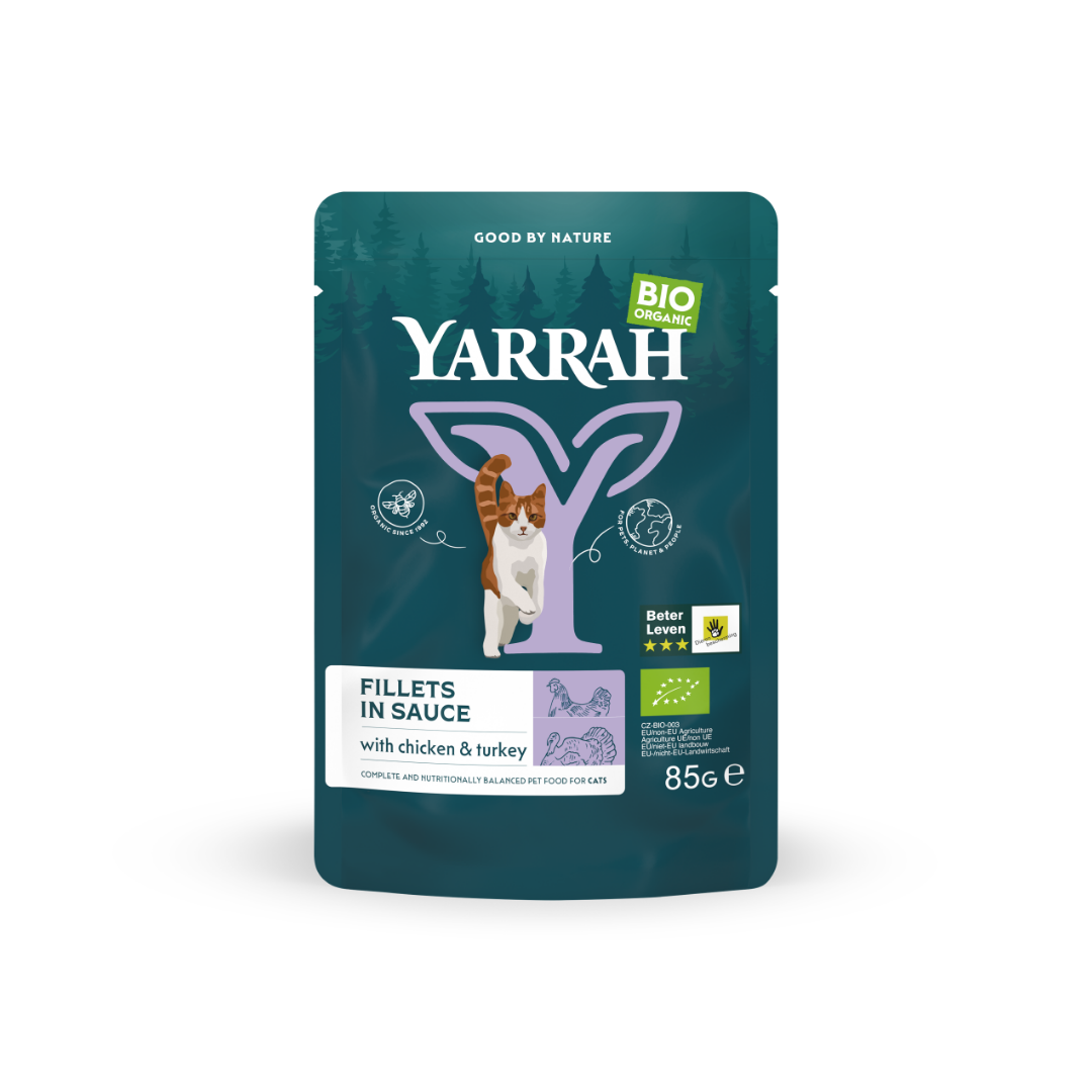 Yarrah Kat filet met kalkoen in saus bio 85 Gram
