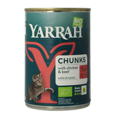 Yarrah Kattenvoer chunks met kip en rund bio 405 Gram