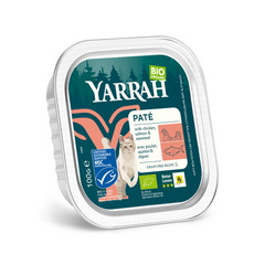 Yarrah Kattenvoer pate kip met zalm bio 100.00 Gram