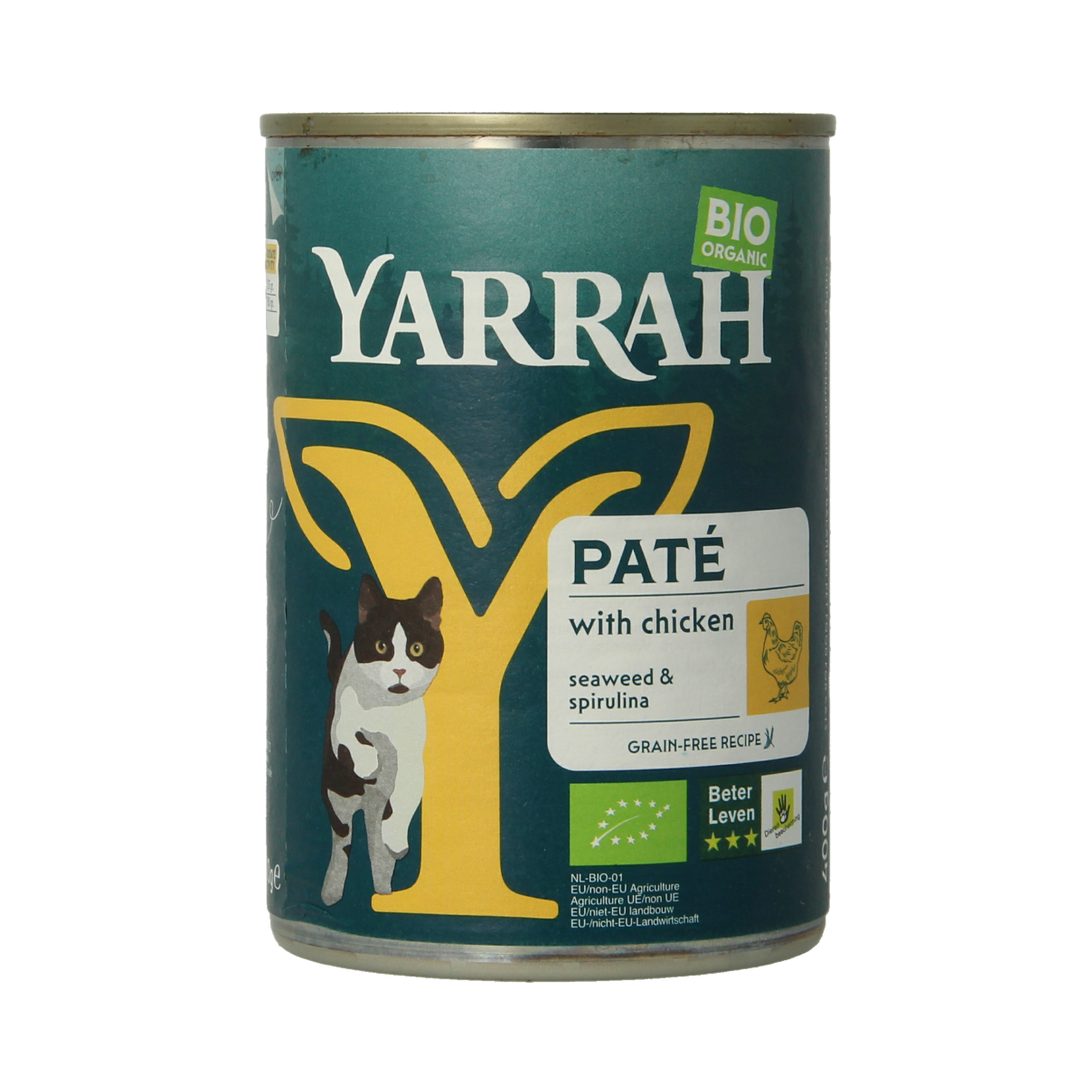 Yarrah Kattenvoer pate met kip bio 400.00 Gram
