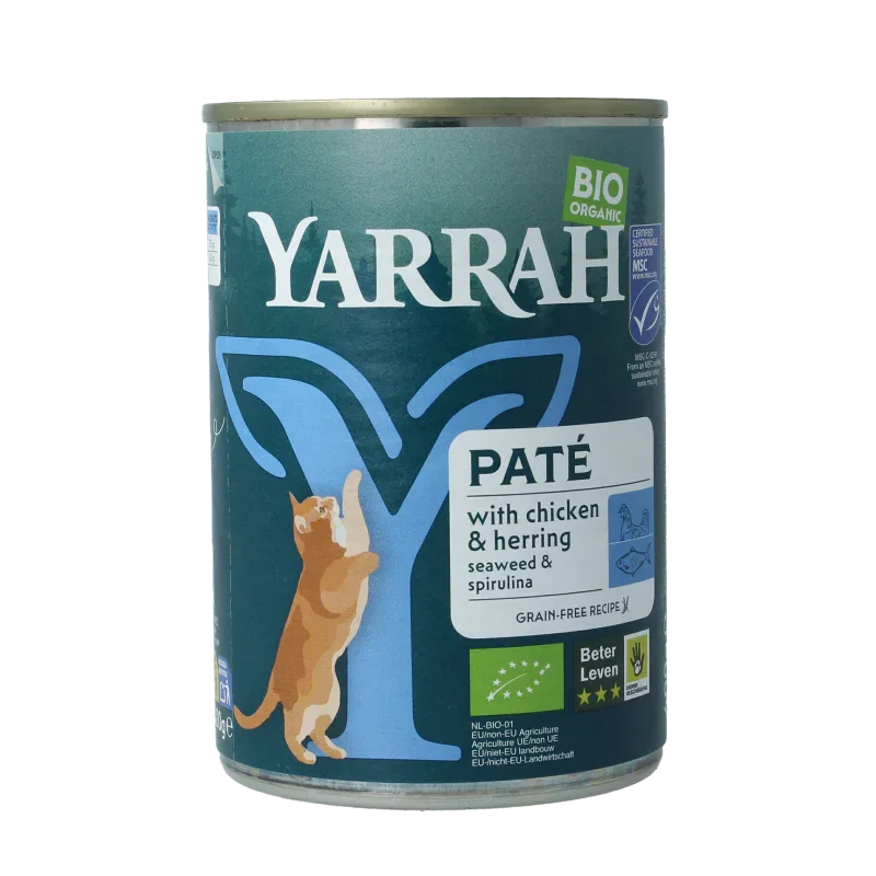 Yarrah Kat pate met vis bio 400 Gram