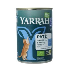 Yarrah Kattenvoer pate kip met vis bio 400.00 Gram