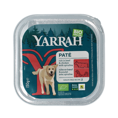 Yarrah Hondenvoer pate met rund en kip bio 150 Gram