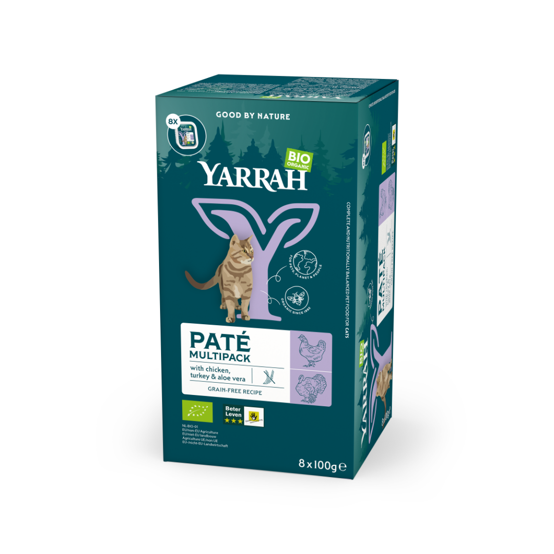 Yarrah Multipack kat met pate kip en kalkoen bio 100 Gram