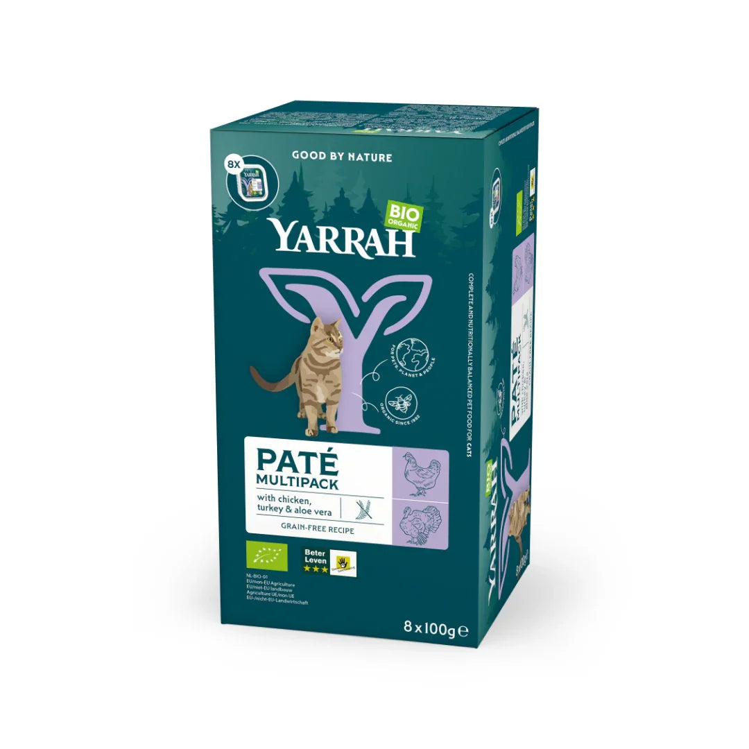 Yarrah Multipack kat met pate kip en kalkoen bio 100 Gram