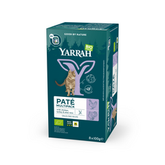 Yarrah Multipack kat met pate kip en kalkoen bio 100 Gram