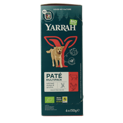 Yarrah Multipack hond met pate rund biologisch 150 Gram