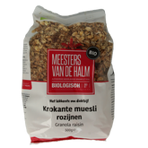 De Halm Krokante muesli rozijn bio 500.00 Gram