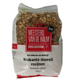 De Halm Krokante muesli rozijn bio 500 Gram