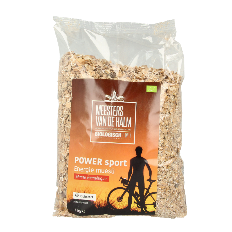 De Halm Muesli energie power sport bio 1.00 Kilogram
