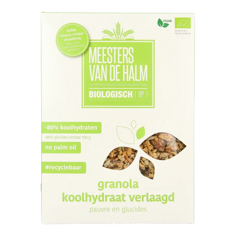 De Halm Granola koolhydraat verlaagd bio 350 Gram