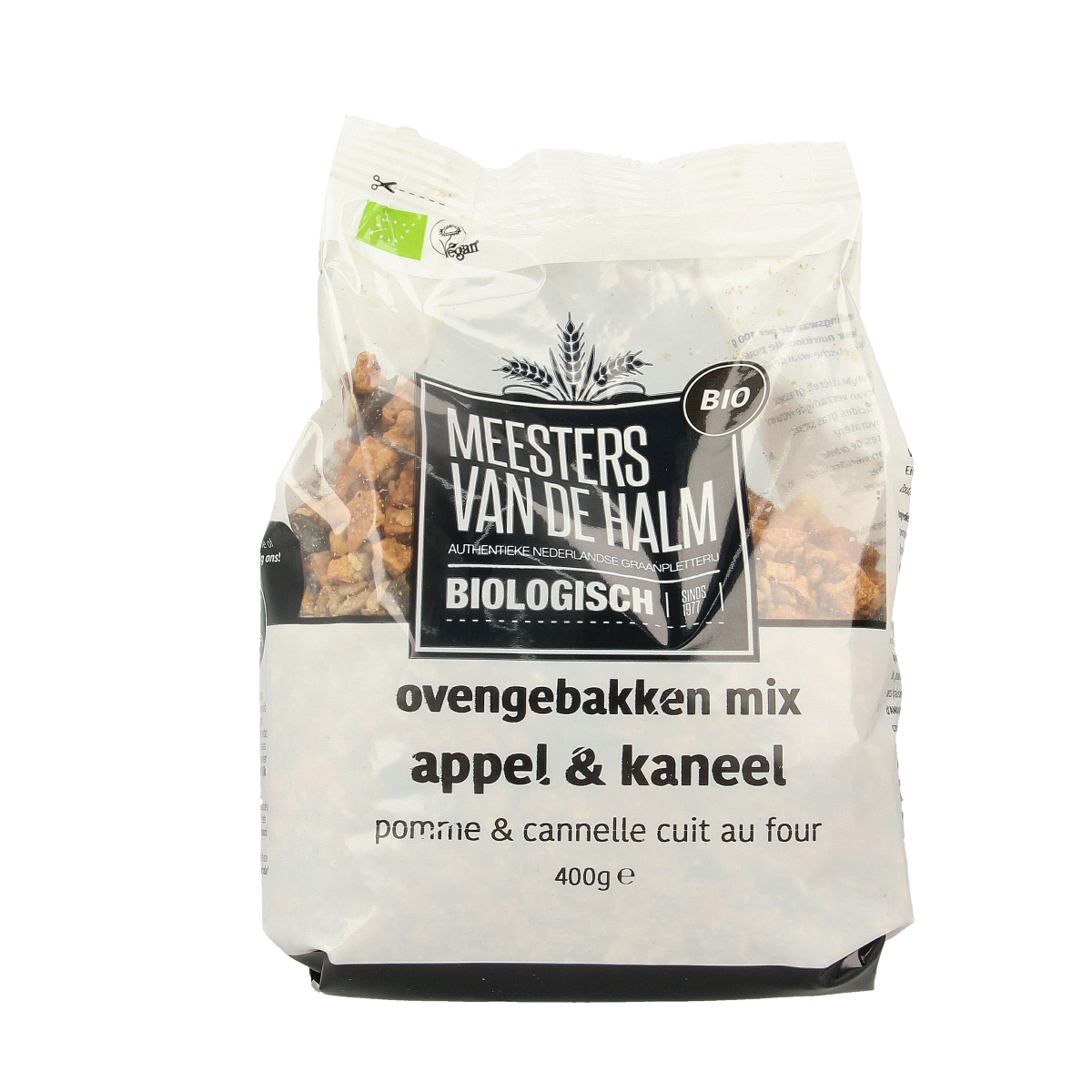 De Halm Ovengebakken mix appel en kaneel bio 400.00 Gram