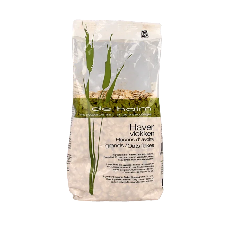 De Halm Havervlokken grof bio 500 Gram