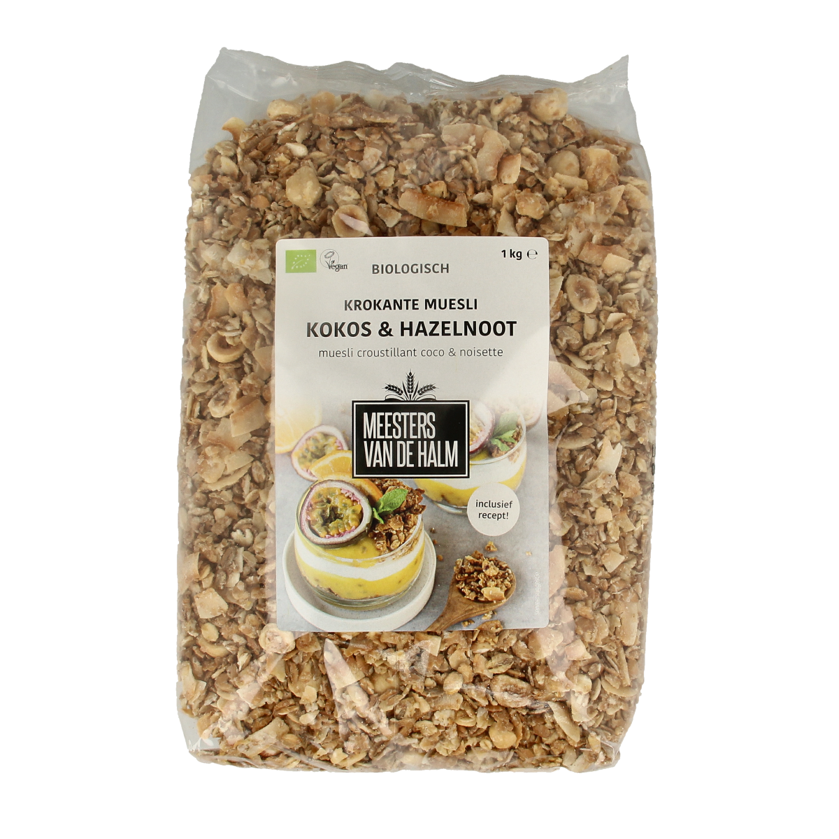 De Halm Muesli krokant kokos en hazelnoten bio 1.00 Kilogram
