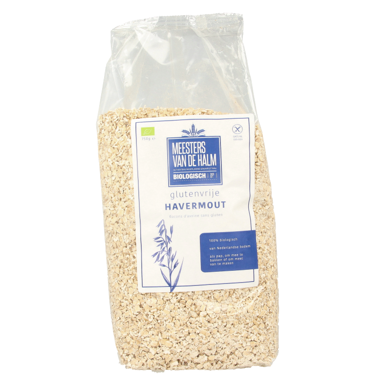 De Halm Havermout glutenvrij bio 750 Gram