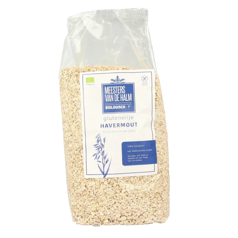 De Halm Havermout glutenvrij bio 750 Gram