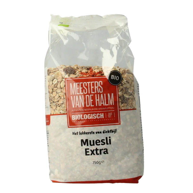De Halm Muesli extra bio 750 Gram