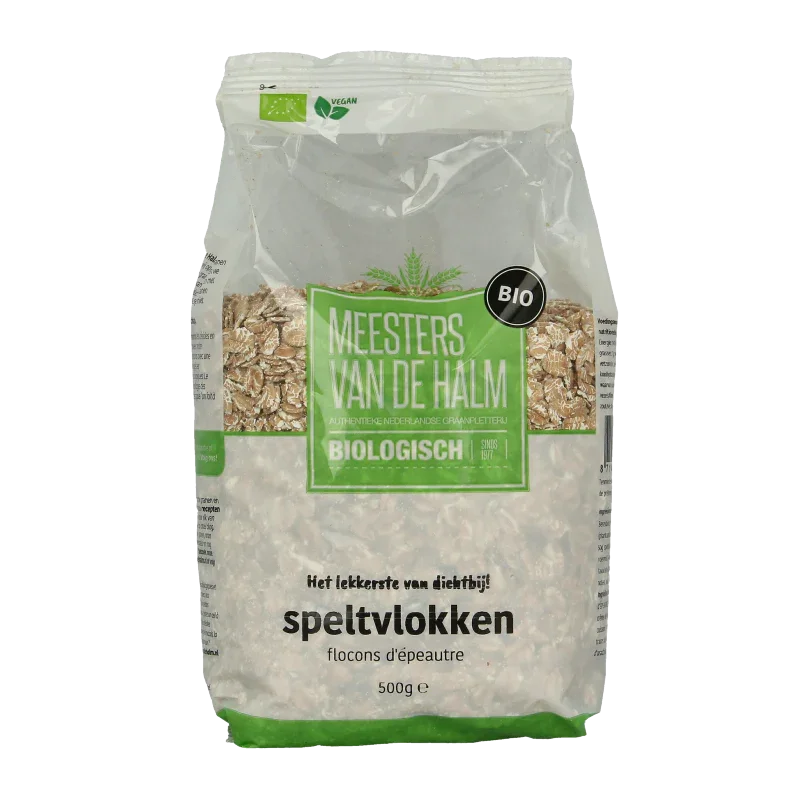 De Halm Speltvlokken bio 500 Gram