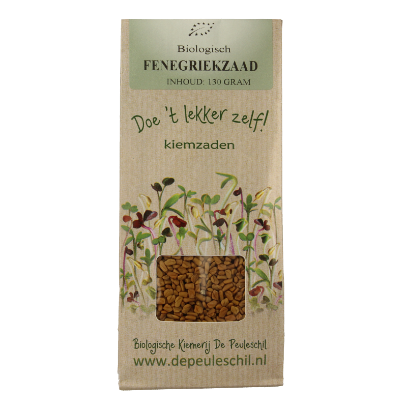 Peuleschil Fenegriek kiemzaad bio 130.00 Gram