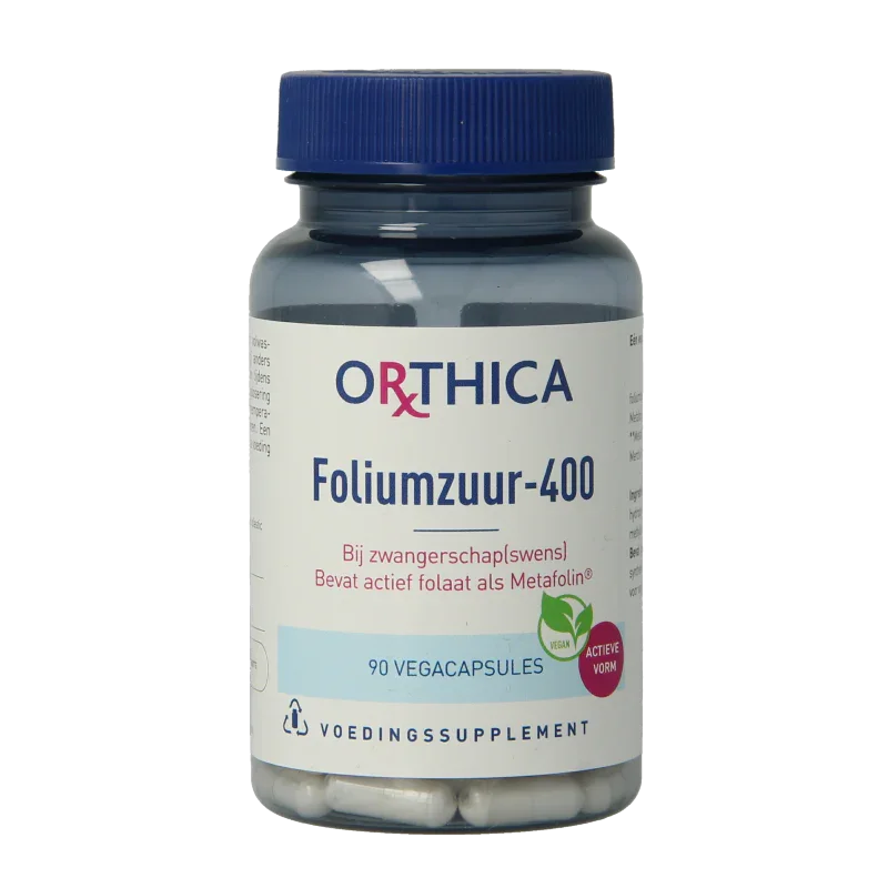 Orthica Foliumzuur 400 90.00 Vegetarische capsules
