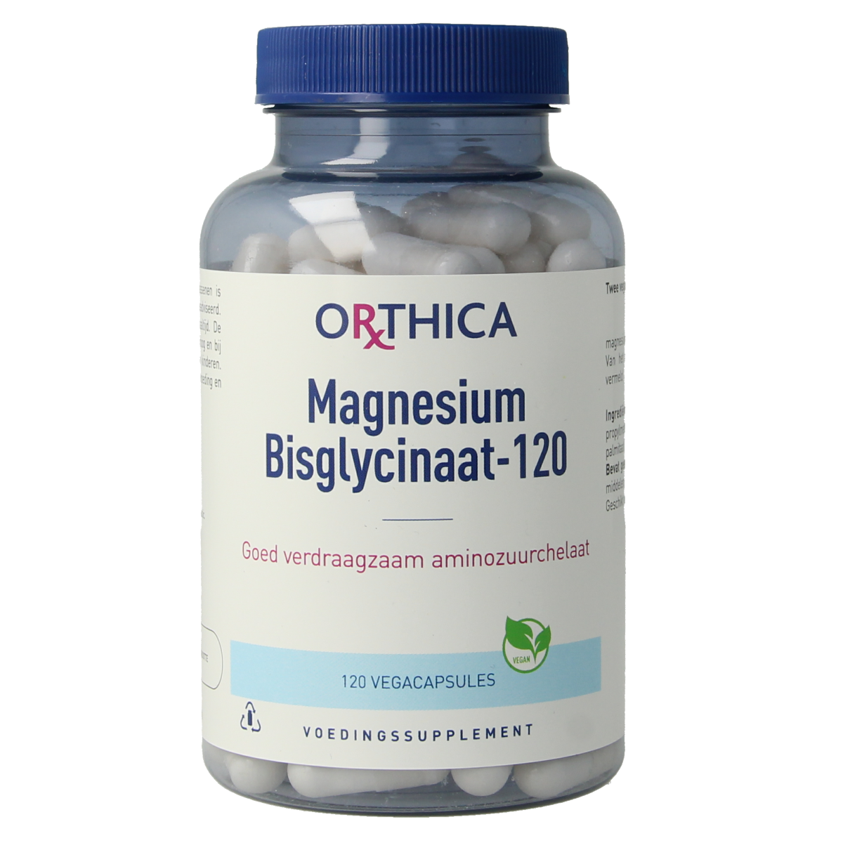 Orthica Magnesium bisglycinaat 120.00 Vegetarische capsules