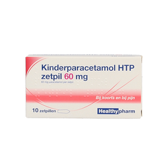 Healthypharm Paracetamol kind 60mg 10 Zetpillen