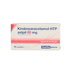 Healthypharm Paracetamol kind 60mg 10 Zetpillen