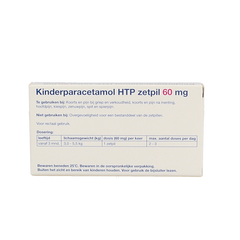 Healthypharm Paracetamol kind 60mg 10 Zetpillen