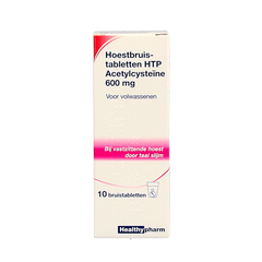 Healthypharm Acetylcysteine 600mg 10.00 Bruistabletten