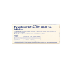 Healthypharm Paracetamol 500mg coffeine 20.00 Tabletten