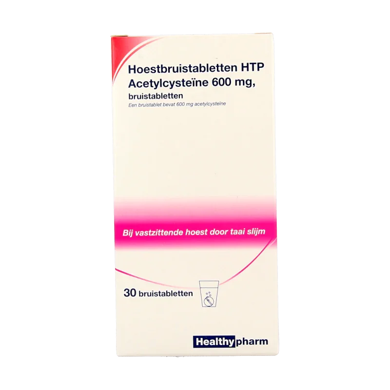 Healthypharm Acetylcysteine 600mg HTP 30 Bruistabletten