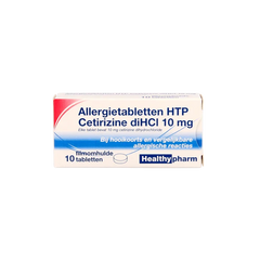 Healthypharm Cetirizine diHCl 10mg 10 Tabletten