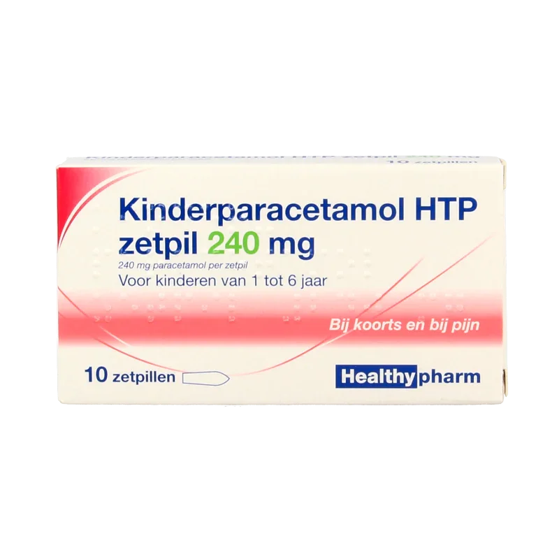 Healthypharm Paracetamol kinderen 240mg 10 Zetpillen