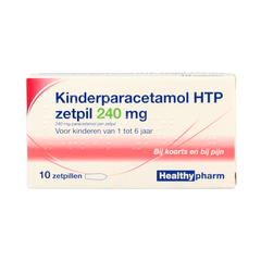 Healthypharm Paracetamol kinderen 240mg 10 Zetpillen
