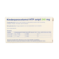 Healthypharm Paracetamol kinderen 240mg 10 Zetpillen