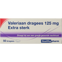 Healthypharm Valeriaan extra sterk 125mg 50 Dragees