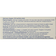 Healthypharm Valeriaan extra sterk 125mg 50 Dragees