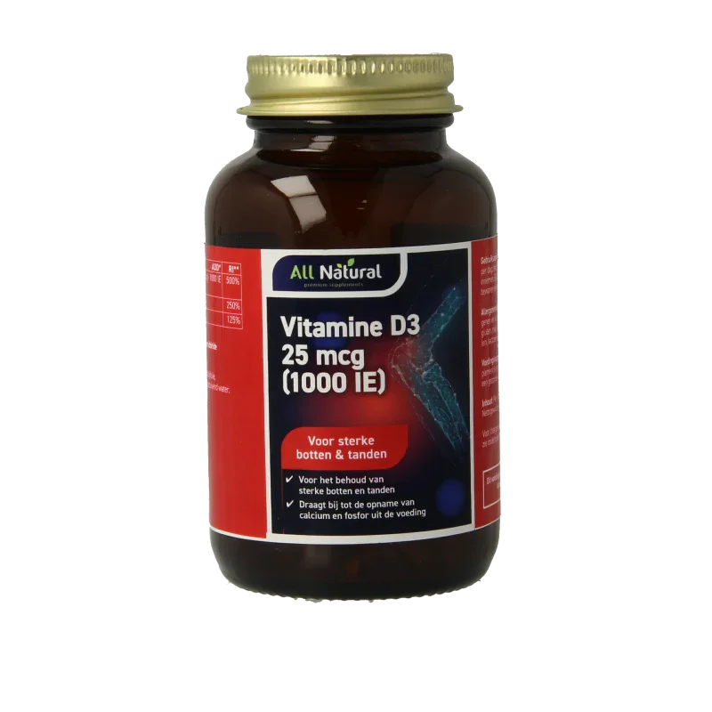 All Natural Vitamine D3 25mcg 90 Capsules