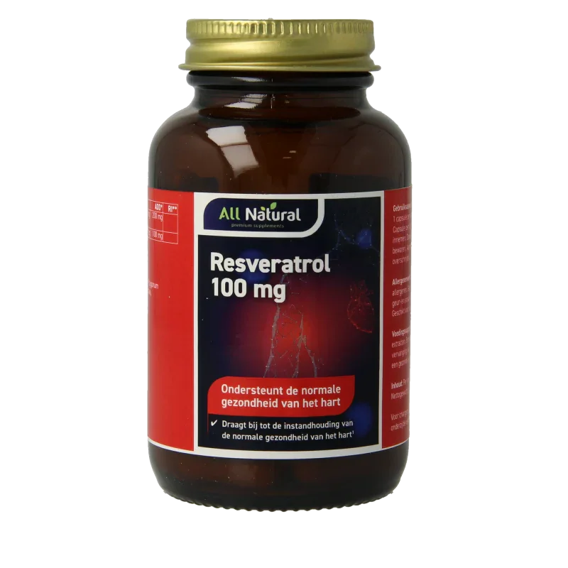 All Natural Resveratrol 100mg 60 Capsules