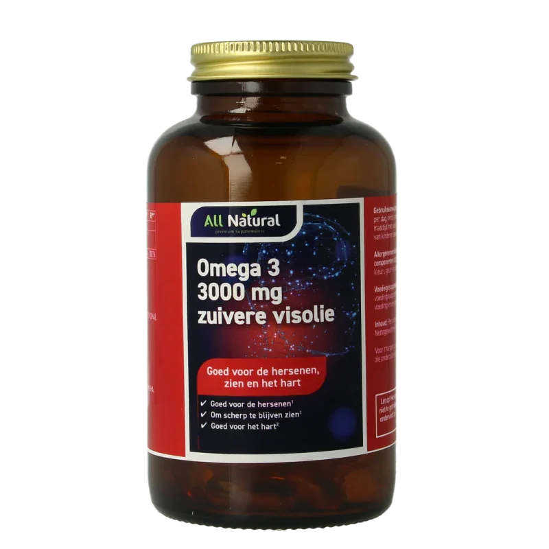All Natural Omega 3 3000mg zuivere visolie 100 Capsules