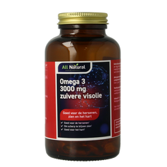 All Natural Omega 3 3000mg zuivere visolie 100.00 Capsules